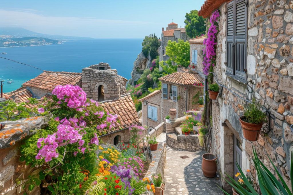 Les ruelles fleuries d'Èze