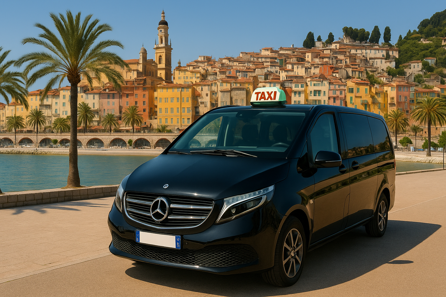 plage de Menton avec taxi 